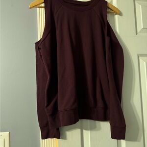 Dark Purple Sleeveless Sweatshirt